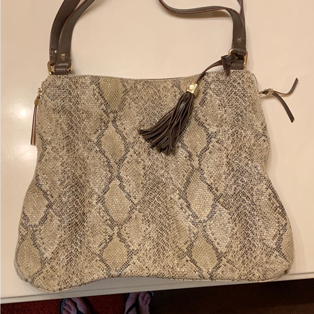 Stella & Dot Snakeskin Patterned Shoulder Bag